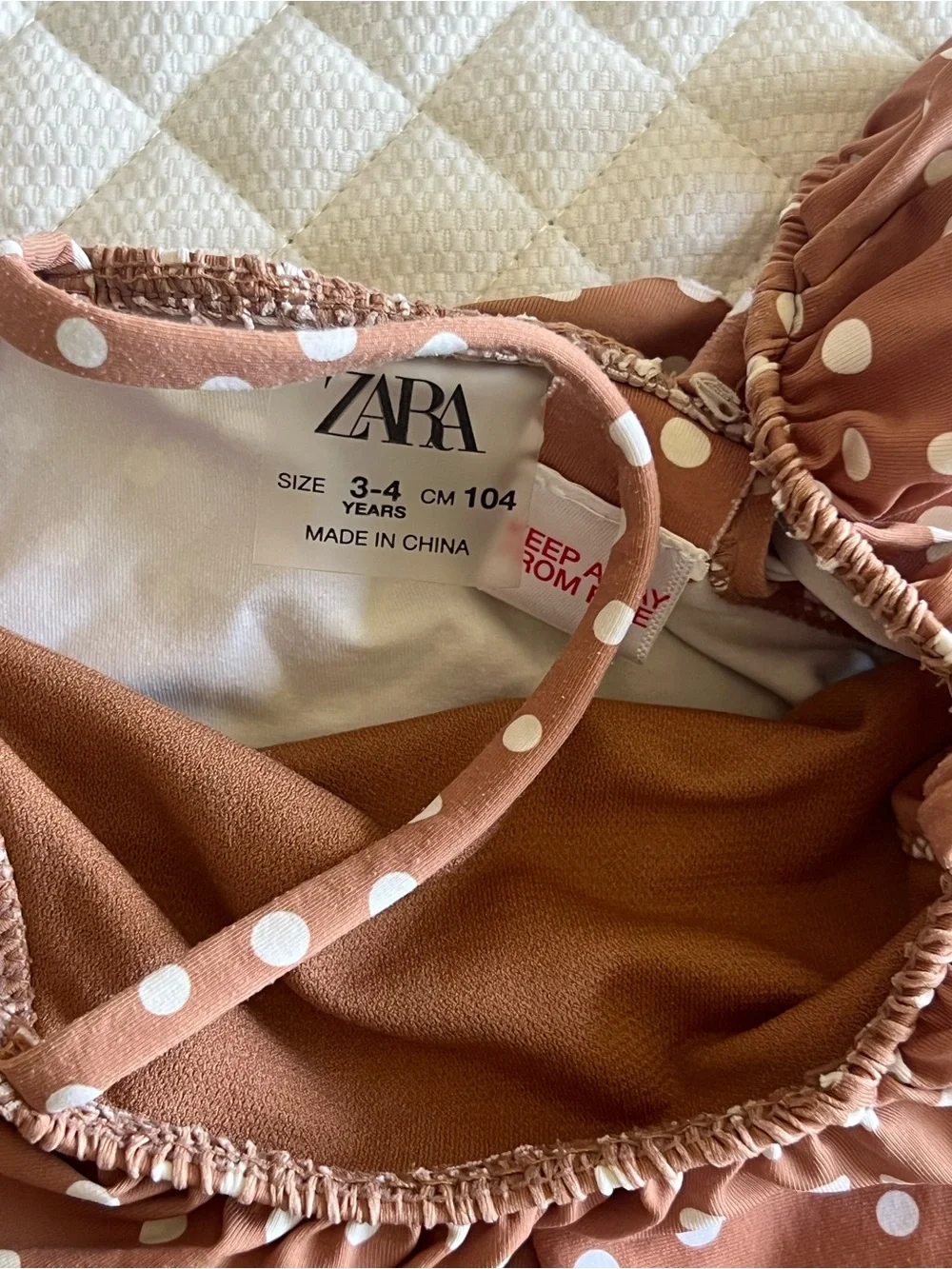 Zara one piece swimsuit 4T